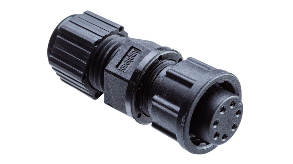 Circular Connector, Recht, Contacten - 5, Aansluiting, Kabelmontage